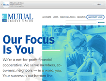 Tablet Screenshot of mutualcu.org